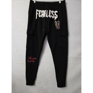 RGSTR Men's Fearless Fleece Cargo Sweatpants Sz XL In Black New With Tags!